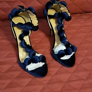 Navy blue T Strap Open toe Ankle Strap sandals